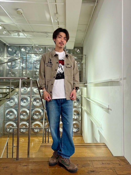 hysteric glamour CH加工 バギーデニムパンツ スタッツ HYSTERIC GLAMOUR]CH加工 バギーデニムパンツ/DARK INDIGO(02251AP12