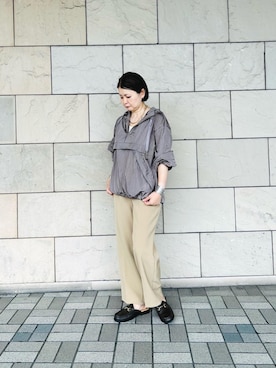 「雨」｜「アイテム（ジャケット/アウター）」を使った、ルクールブラン大船ルミネウイング店スタッフさん（レディース・158cm）の秋コーディネート