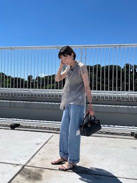 「アイテム（タンクトップ）」を使った、ルクールブラン大船ルミネウイング店スタッフさん（レディース・165cm）の夏コーディネート
