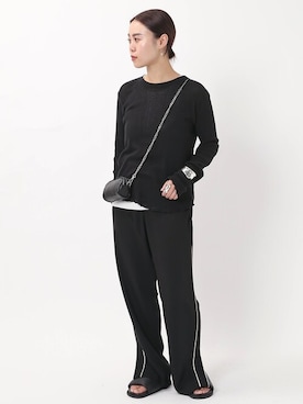 「AP STUDIO（エーピーストゥディオ）のアイテム（スラックス）」を使った、STAFF.Oさん（レディース・156cm）の春コーディネート