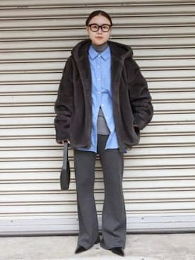 「AP STUDIO（エーピーストゥディオ）のアイテム」を使った、STAFF.Oさん（レディース・156cm）の秋コーディネート