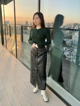 「#CITY」｜坂田 円香 Sakata Madokaさん（レディース・162cm）の冬コーディネート