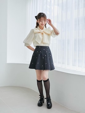 「MAJESTIC LEGON（マジェスティックレゴン）のアイテム」を使った、𝑬𝒓𝒊𝒓𝒊𝒏さん（レディース・153cm）の春コーディネート