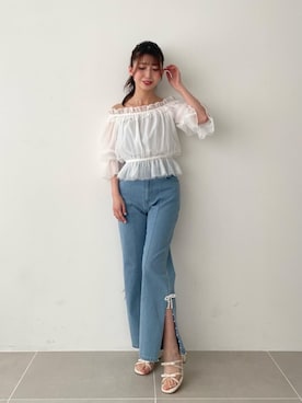 「ブルべ夏」｜𝑬𝒓𝒊𝒓𝒊𝒏さん（レディース・153cm）の春コーディネート