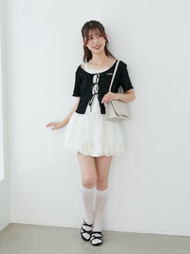 「MAJESTIC LEGON（マジェスティックレゴン）のアイテム」を使った、𝑬𝒓𝒊𝒓𝒊𝒏さん（レディース・153cm）の夏コーディネート
