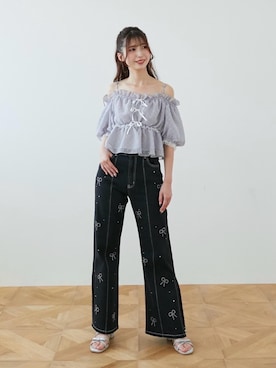 「アイテム（サンダル）」を使った、𝑬𝒓𝒊𝒓𝒊𝒏さん（レディース・153cm）の夏コーディネート