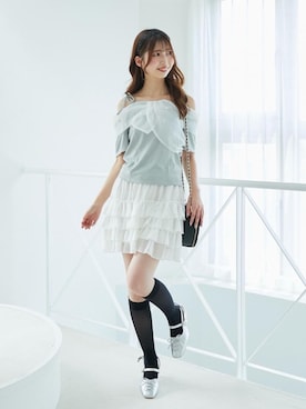 「アイテム（その他シューズ、シルバー系）」を使った、𝑬𝒓𝒊𝒓𝒊𝒏さん（レディース・153cm）の夏コーディネート