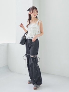 𝑬𝒓𝒊𝒓𝒊𝒏さん(レディース・153cm)の夏コーディネート