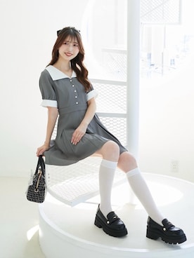 「MAJESTIC LEGON（マジェスティックレゴン）のアイテム」を使った、𝑬𝒓𝒊𝒓𝒊𝒏さん（レディース・153cm）の夏コーディネート
