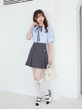 「MAJESTIC LEGON（マジェスティックレゴン）のアイテム」を使った、𝑬𝒓𝒊𝒓𝒊𝒏さん（レディース・153cm）の夏コーディネート