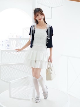 「MAJESTIC LEGON（マジェスティックレゴン）のアイテム」を使った、𝑬𝒓𝒊𝒓𝒊𝒏さん（レディース・153cm）の夏コーディネート