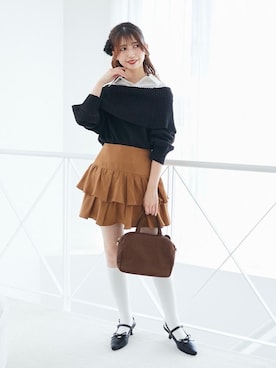 「MAJESTIC LEGON（マジェスティックレゴン）のアイテム」を使った、𝑬𝒓𝒊𝒓𝒊𝒏さん（レディース・153cm）の夏コーディネート