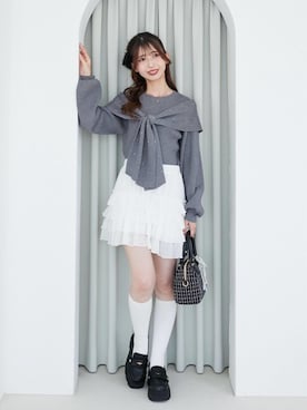 「アイテム（ボストンバッグ）」を使った、𝑬𝒓𝒊𝒓𝒊𝒏さん（レディース・153cm）の夏コーディネート