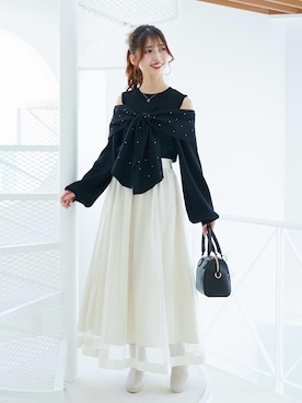 「MAJESTIC LEGON（マジェスティックレゴン）のアイテム」を使った、𝑬𝒓𝒊𝒓𝒊𝒏さん（レディース・153cm）の夏コーディネート