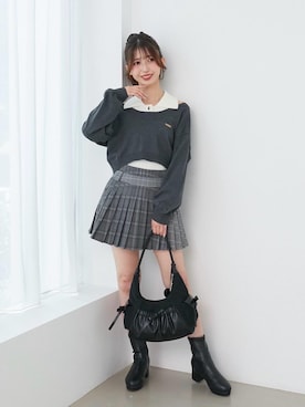 「MAJESTIC LEGON（マジェスティックレゴン）のアイテム」を使った、𝑬𝒓𝒊𝒓𝒊𝒏さん（レディース・153cm）の秋コーディネート