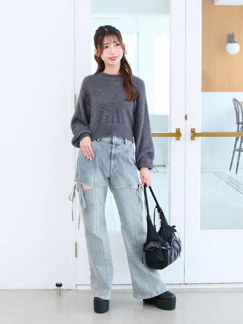 セール】バックリボンシャギーニット（ニット/セーター）｜MAJESTIC