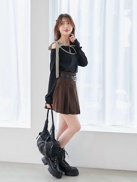 𝑬𝒓𝒊𝒓𝒊𝒏さん(レディース・153cm)の秋コーディネート