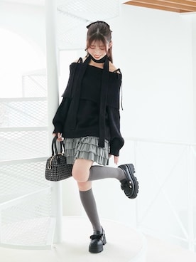 「MAJESTIC LEGON（マジェスティックレゴン）のアイテム」を使った、𝑬𝒓𝒊𝒓𝒊𝒏さん（レディース・153cm）の秋コーディネート