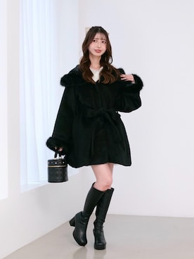 「アイテム（その他アウター）」を使った、𝑬𝒓𝒊𝒓𝒊𝒏さん（レディース・153cm）の秋コーディネート