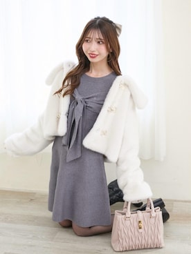 「MAJESTIC LEGON（マジェスティックレゴン）のアイテム」を使った、𝑬𝒓𝒊𝒓𝒊𝒏さん（レディース・153cm）の秋コーディネート