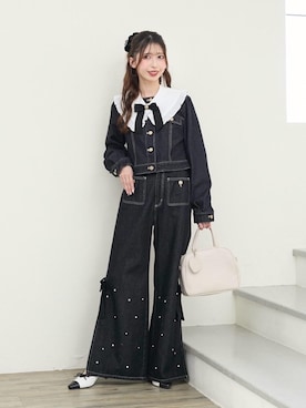 「アイテム（シュシュ）」を使った、𝑬𝒓𝒊𝒓𝒊𝒏さん（レディース・153cm）の冬コーディネート