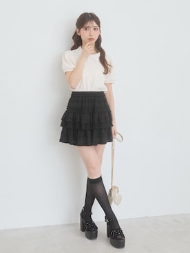 「スカパン」｜𝑬𝒓𝒊𝒓𝒊𝒏さん（レディース・153cm）の春コーディネート