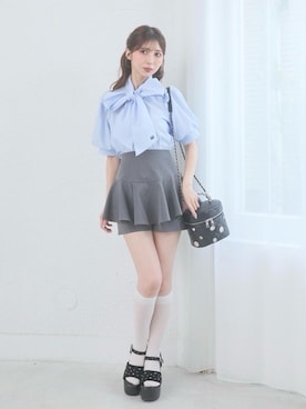 「スカパン」｜𝑬𝒓𝒊𝒓𝒊𝒏さん（レディース・153cm）の春コーディネート