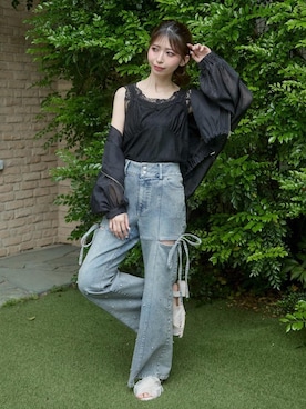 「MAJESTIC LEGON」｜𝑬𝒓𝒊𝒓𝒊𝒏さん（レディース・153cm）の春コーディネート