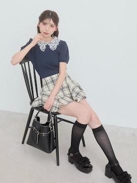 「スカパン」｜𝑬𝒓𝒊𝒓𝒊𝒏さん（レディース・153cm）の春コーディネート