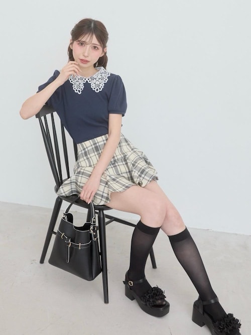 MAJESTIC LEGON（マジェスティックレゴン） tシャツ 2WAYレース襟