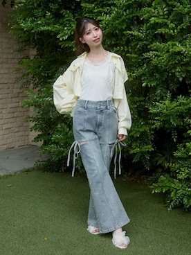 「MAJESTIC LEGON」｜𝑬𝒓𝒊𝒓𝒊𝒏さん（レディース・153cm）の春コーディネート