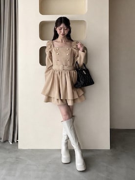 𝑬𝒓𝒊𝒓𝒊𝒏さん(レディース・153cm)の秋コーディネート