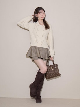 「MAJESTIC LEGON」｜𝑬𝒓𝒊𝒓𝒊𝒏さん（レディース・153cm）の秋コーディネート