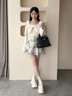 「MAJESTIC LEGON（マジェスティックレゴン）のアイテム（ショルダーバッグ）」を使った、𝑬𝒓𝒊𝒓𝒊𝒏さん（レディース・153cm）の秋コーディネート