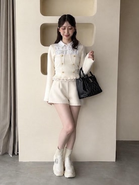 「MAJESTIC LEGON（マジェスティックレゴン）のアイテム（ショルダーバッグ）」を使った、𝑬𝒓𝒊𝒓𝒊𝒏さん（レディース・153cm）の秋コーディネート