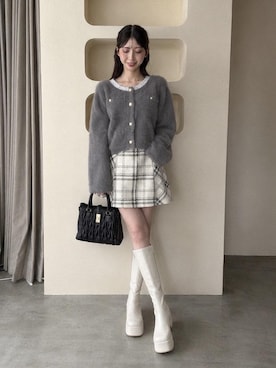 「MAJESTIC LEGON（マジェスティックレゴン）のアイテム（ショルダーバッグ）」を使った、𝑬𝒓𝒊𝒓𝒊𝒏さん（レディース・153cm）の秋コーディネート