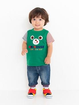 「MIKI HOUSE（ミキハウス）のアイテム（パンツ）」を使った、ミキハウス担当者２さん（キッズ・80cm）の春コーディネート