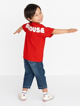 「MIKI HOUSE（ミキハウス）のアイテム（Tシャツ/カットソー）」を使った、ミキハウス担当者２さん（キッズ・98cm）の春コーディネート