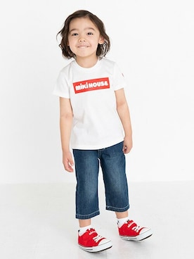 「MIKI HOUSE（ミキハウス）のアイテム（パンツ）」を使った、ミキハウス担当者２さん（キッズ・99cm）の夏コーディネート