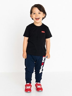 「MIKI HOUSE（ミキハウス）のアイテム（Tシャツ/カットソー）」を使った、ミキハウス担当者２さん（キッズ・102cm）の夏コーディネート