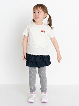 「MIKI HOUSE（ミキハウス）のアイテム（パンツ）」を使った、ミキハウス担当者２さん（キッズ・98cm）の夏コーディネート