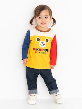 「MIKI HOUSE（ミキハウス）のアイテム（パンツ）」を使った、ミキハウス担当者２さん（レディース・80cm）の夏コーディネート