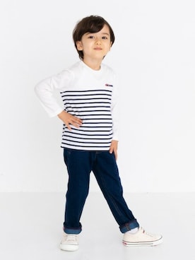「MIKI HOUSE（ミキハウス）のアイテム（パンツ）」を使った、ミキハウス担当者２さん（キッズ・103cm）の夏コーディネート
