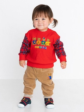 「MIKI HOUSE（ミキハウス）のアイテム（パンツ）」を使った、ミキハウス担当者２さん（キッズ・77cm）の秋コーディネート
