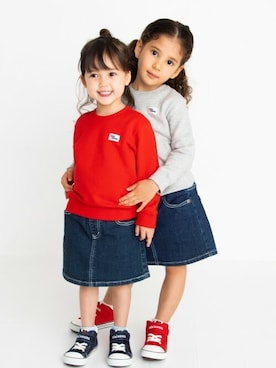 「MIKI HOUSE（ミキハウス）のアイテム（スウェット）」を使った、ミキハウス担当者２さん（キッズ・98cm）の秋コーディネート