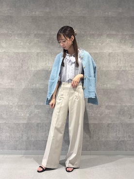 「お呼ばれ」｜「アイテム（その他アウター）」を使った、𝒌𝒖𝒓𝒖𝒎𝒊さん（レディース・160cm）の春コーディネート