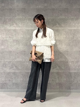 「お呼ばれ」｜「アイテム（パンツ）」を使った、𝒌𝒖𝒓𝒖𝒎𝒊さん（レディース・160cm）の春コーディネート