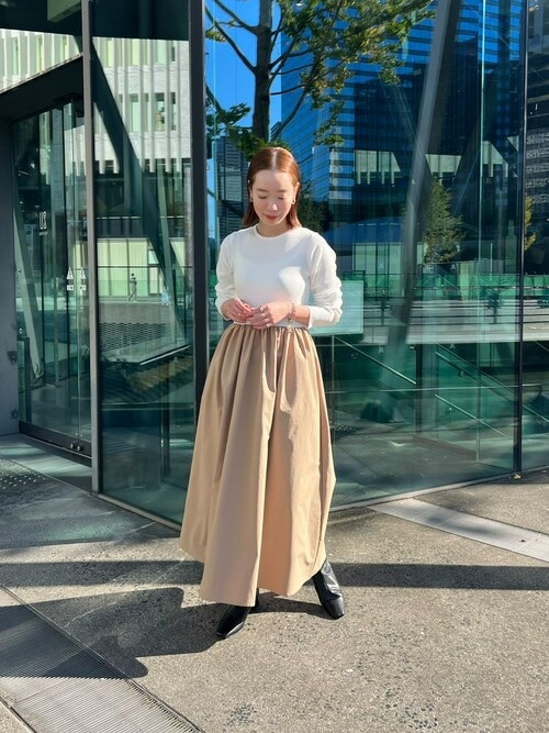 美品✨SYSORUS シソラス ニットドッキングタフタワンピース ロングワンピ UR'S（ユアーズ）の「ニットドッキングタフタワンピース（ワンピース