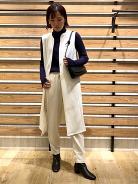 「urs」｜「アイテム（トレンチコート）」を使った、ur'sさん（レディース・168cm）の冬コーディネート