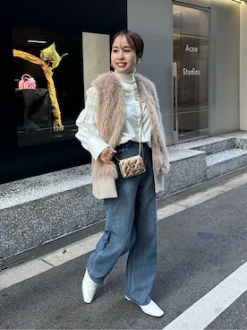「urs」｜「アイテム（ブーツ）」を使った、ur'sさん（レディース・153cm）の冬コーディネート